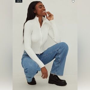 90s American vintage Cotton white sweater the limited